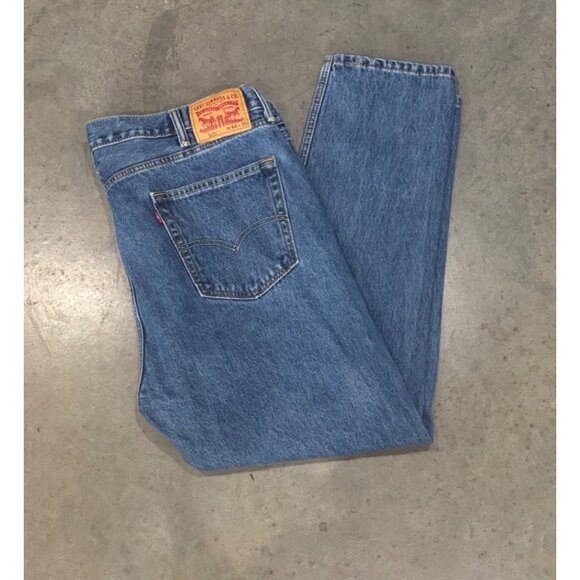 Levis 505 Blue Denim Men’s Straight Fit Jeans W44 L30 - Picture 1 of 4